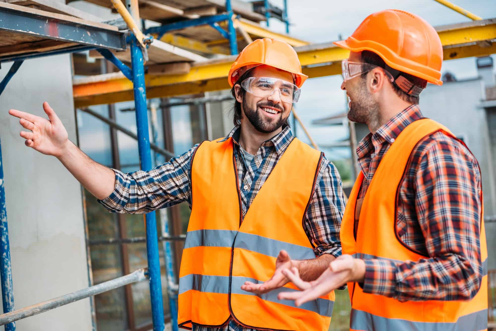 Équipe de construction sur chantier